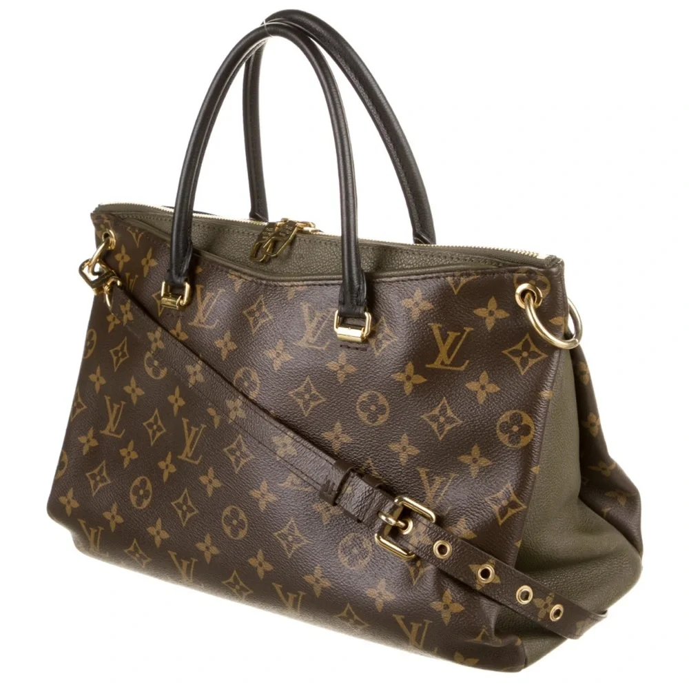 Authentic LOUIS VUITTON Monogram Pallas in rare hunter green - Picture 2 of 13